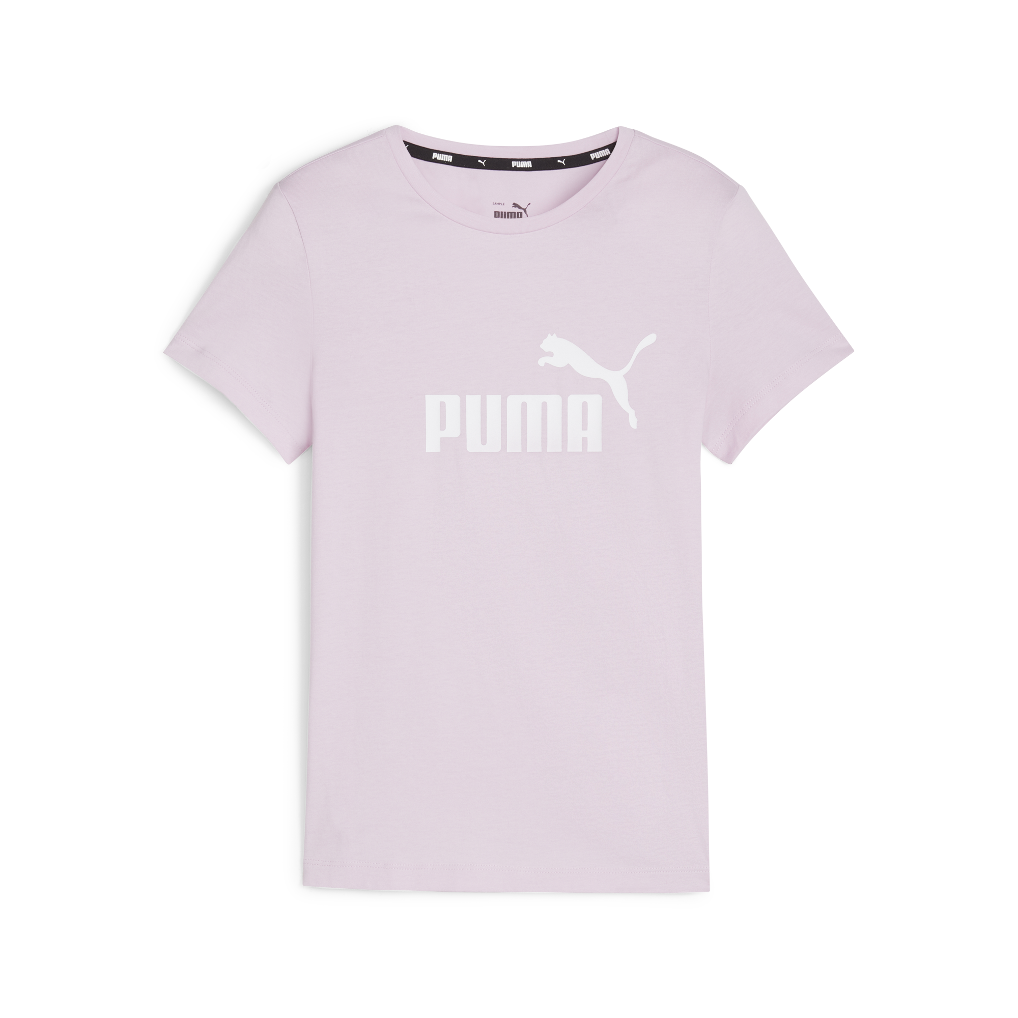 T-shirt rosa da bambina con logo bianco Puma Essentials Youth, Abbigliamento Sport, SKU a752000052, Immagine 0